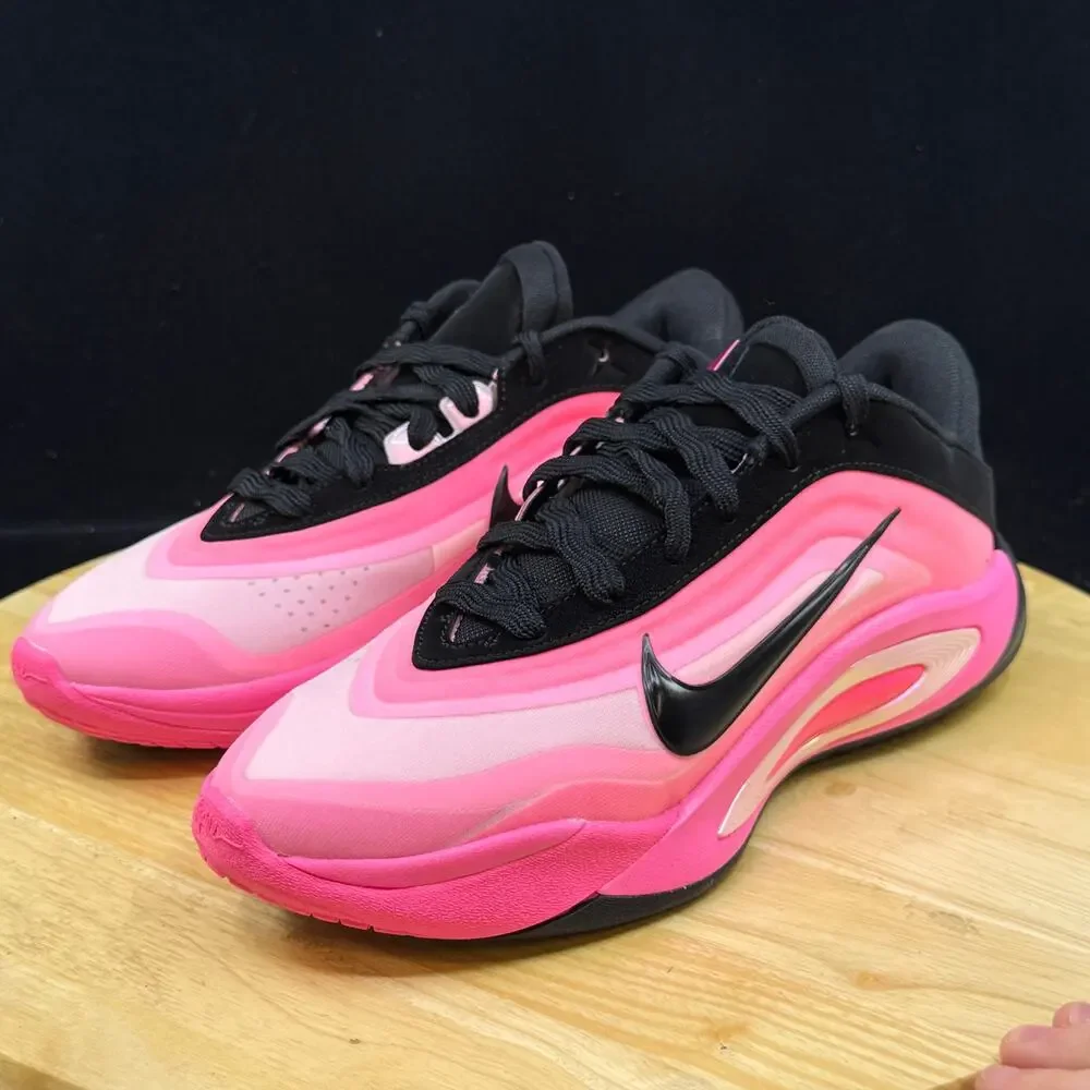 Size 7- Women's Nike A'One Black Hyper Pink  Basketball Shoes FZ8605-001